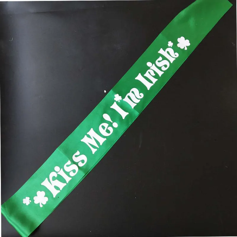 Festa Sash Irish Shamrock Sash Party Decor Favor Sash para o Dia de St. Patrick