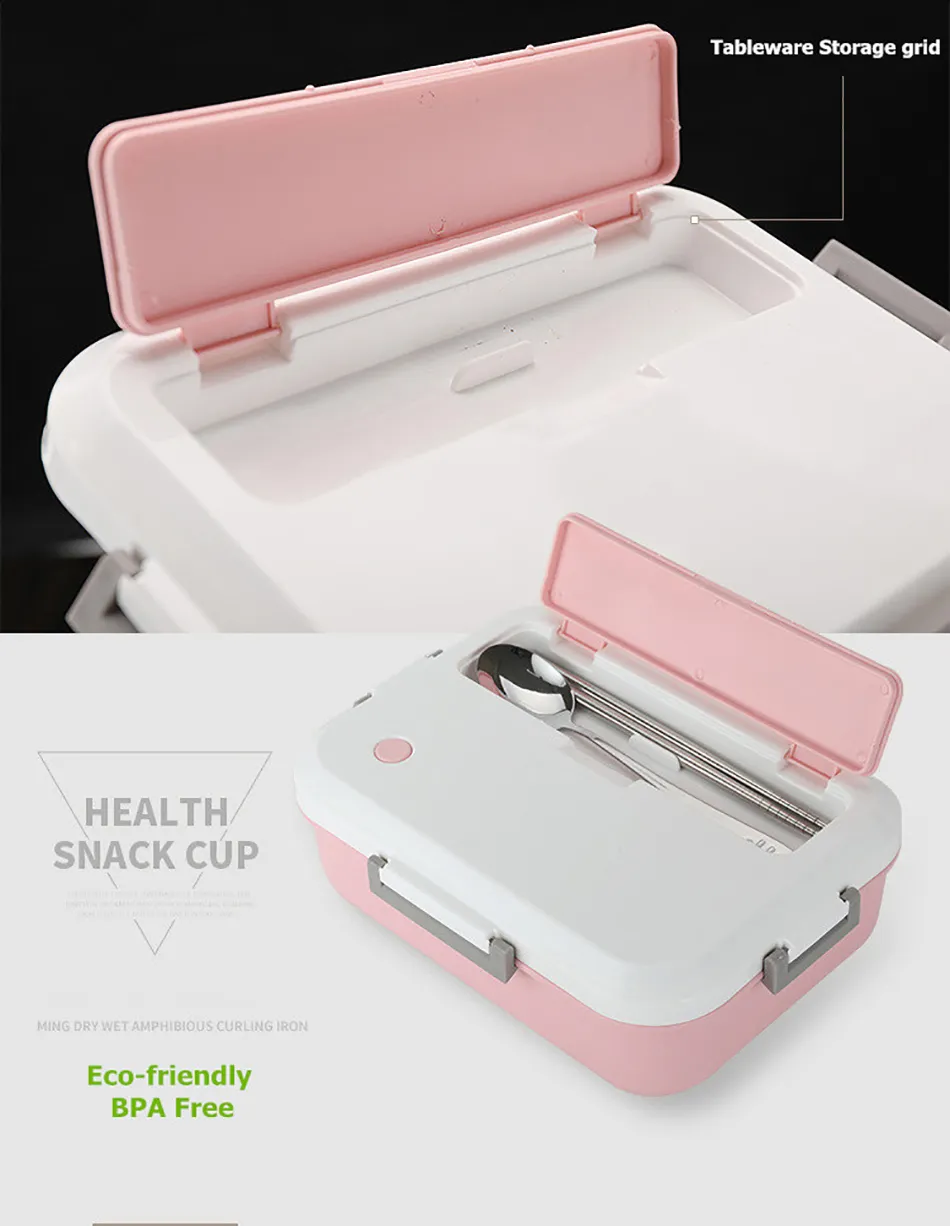 ONEUP Lunch Box BPA FREE Eco-Friendly Food Container With Tableware Microwavable Bento Box for kids adult school Office picnic 8