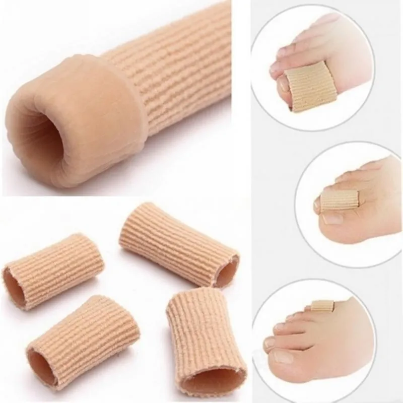 dedo pés corrector Palmilhas Tecido gel de silicone Toes Tubo joanete Fingers Separator Divisor Protector Calos CallusesPain Relief Tecido Gel