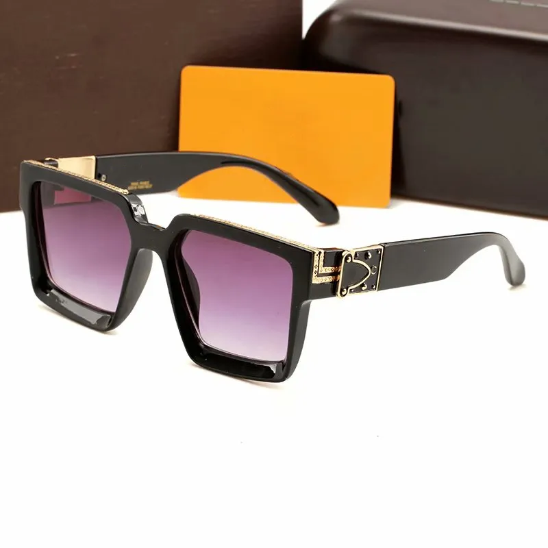 Marcos de anteojos de diseñador de alta calidad Hombres Mujeres Gafas Gafas de sol de tendencia vintage Mujeres Diseñador de marca Señoras Gafas de sol con caja de regalo