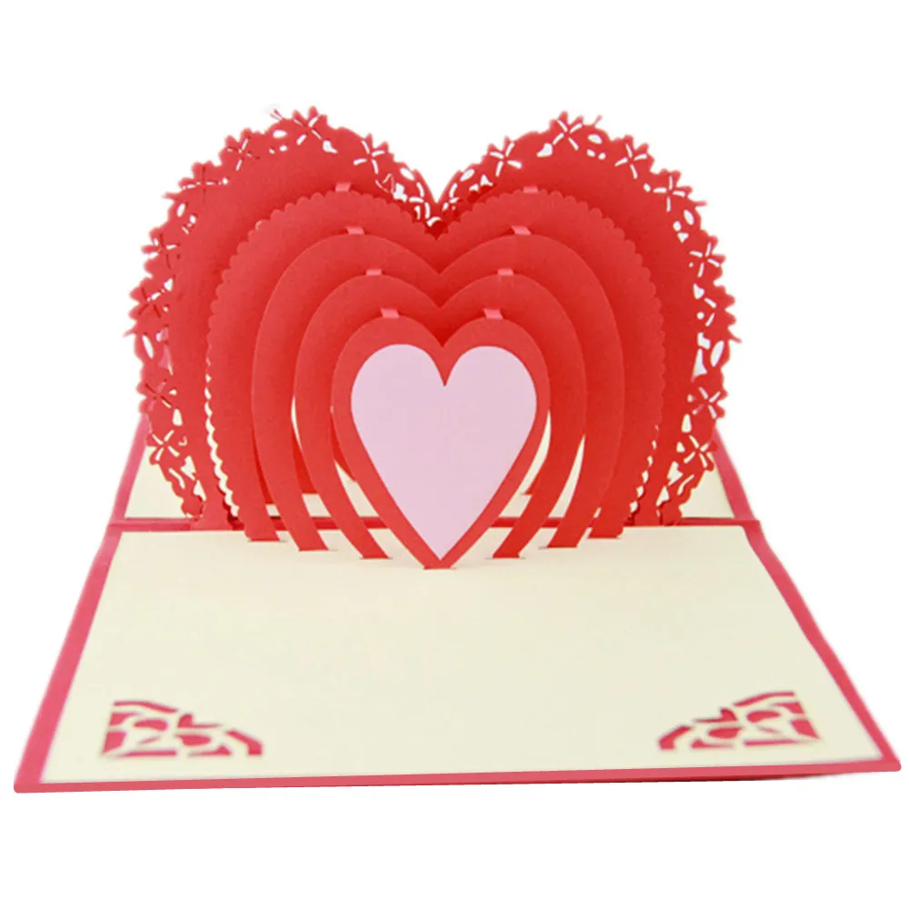 3D-Grußkarte, Geschenkkarten, Liebhaberkarten, Liebesherz, Pop-up-Karten, Geburtstag, Valentinstag, Jahrestag für Frauen, Damen, Geschenk