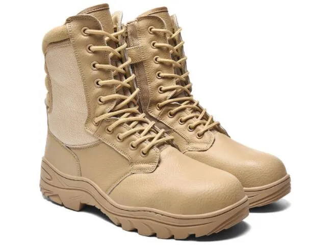 Cabeça de aço de alta gangue de aço anti anti-pressão botas anti-punção botas táticas desgaste resistente Combate Treinamento ao ar livre Sneaker Yakuda Local online Loja