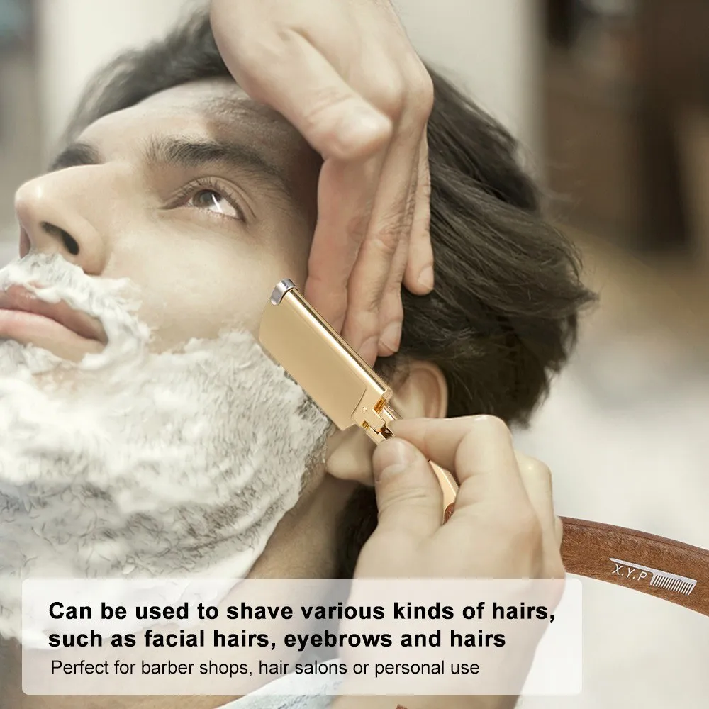 Sicurezza manuale maschile Sicurezza rasoio rasoio dritto in acciaio inossidabile barbiere pieghevole per la barba da barba da barba da barba