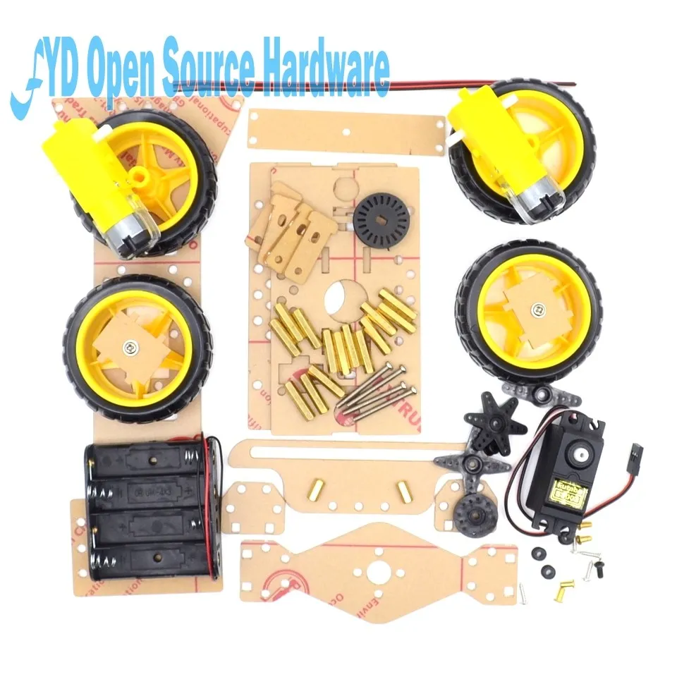 ☆ DHgate RC 자동차 키트 어셈블리지 : 4 휠 스티어링 RC 크롤러 DIY 로봇 자동차 섀시 키트 2 개 모터 로봇 공학  프로젝트에 적합합니다. | 신상품 바로 구매