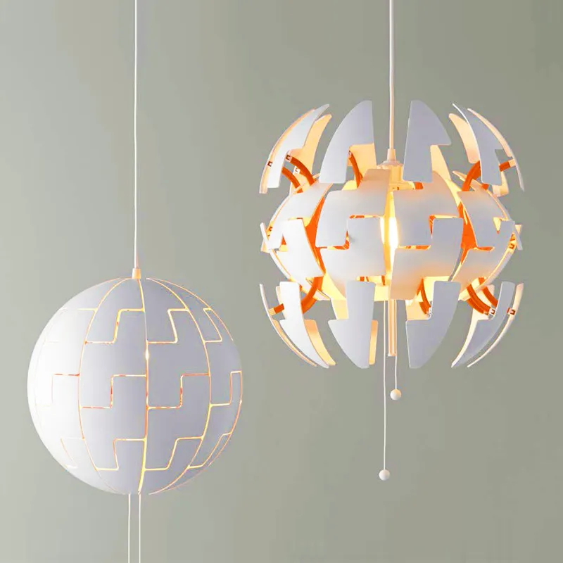 Personality Creative Deformation Stretchable Explosion Ball Lamp Bar Chandelier Modern Minimalist Dining Room Light Fixture Black