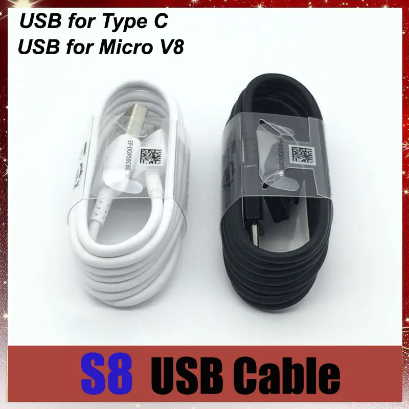 Качество ++ 1m 3FT зарядки USB зарядное устройство синхронизации данных кабель Кабель типа C Micro V8 Type-C для Galaxy S8 S9 S9 + Plus S10 Примечание 8 9 Adnrod телефоны