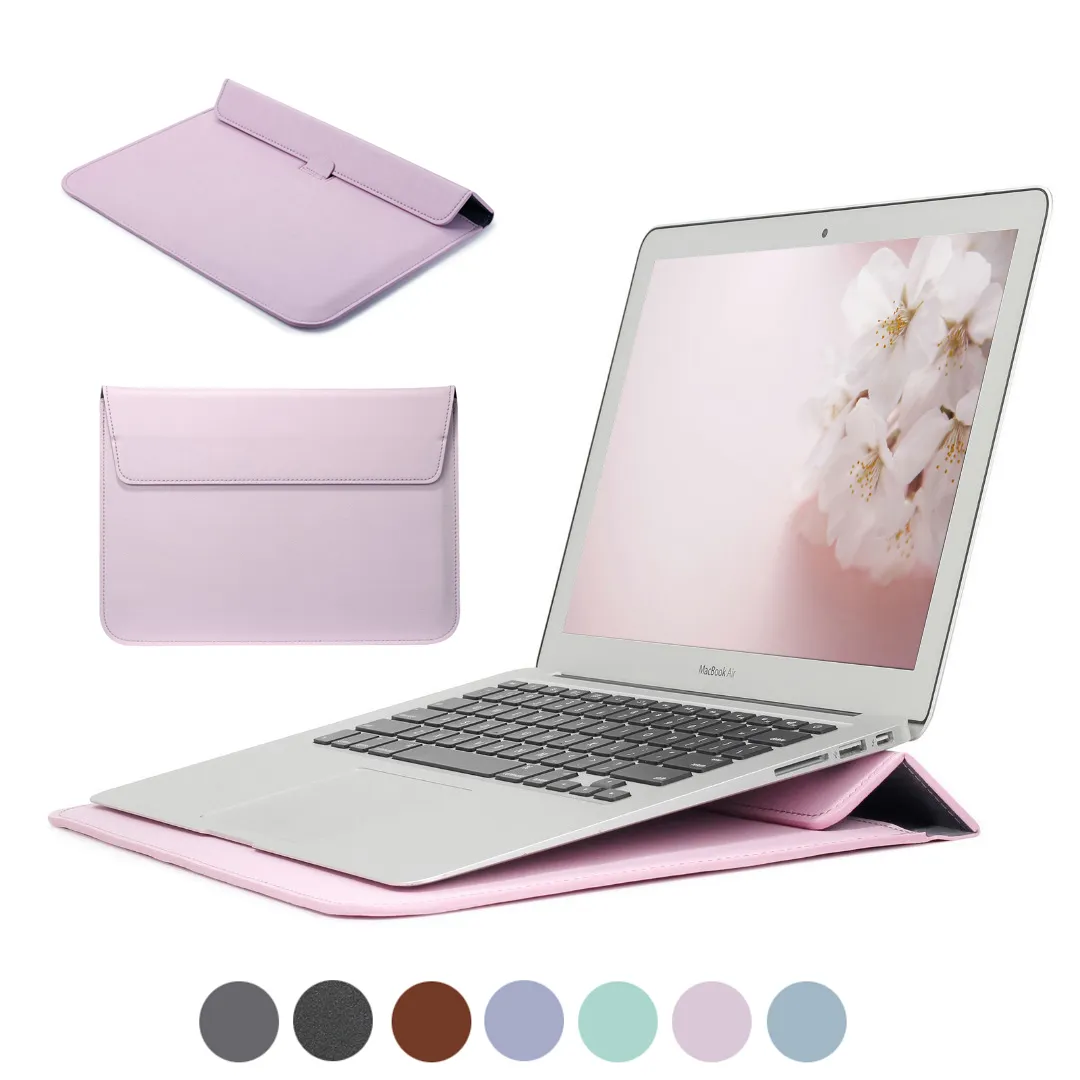 PU Leather Torba Torba Pokrywa dla MacBooka 13 Dotykowy Bar Laptop Case do Air 13 Pro Retina 12 15 Torba na rękaw