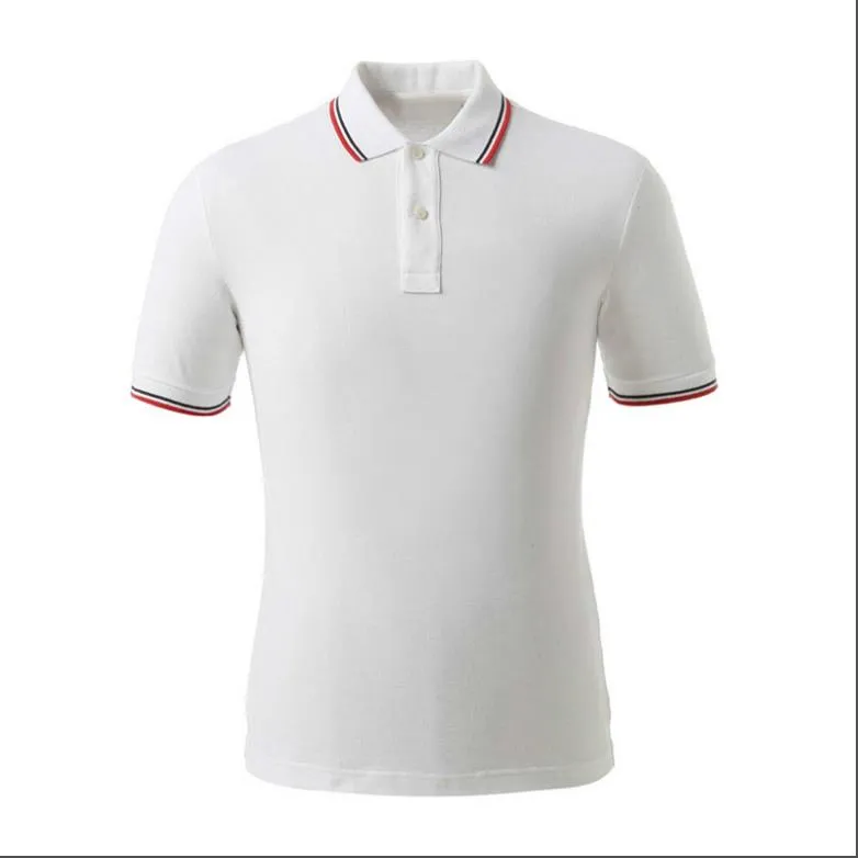 Polos t-shirts hommes rayé Design revers manches courtes couleur unie hommes Sport polos livraison gratuite coton bref élégant