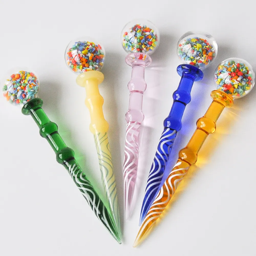5.0inches Glass Dabber Cap Glass Dabber Tools Dab Nail with 25mm Ball Glass Carb Cap for smoking