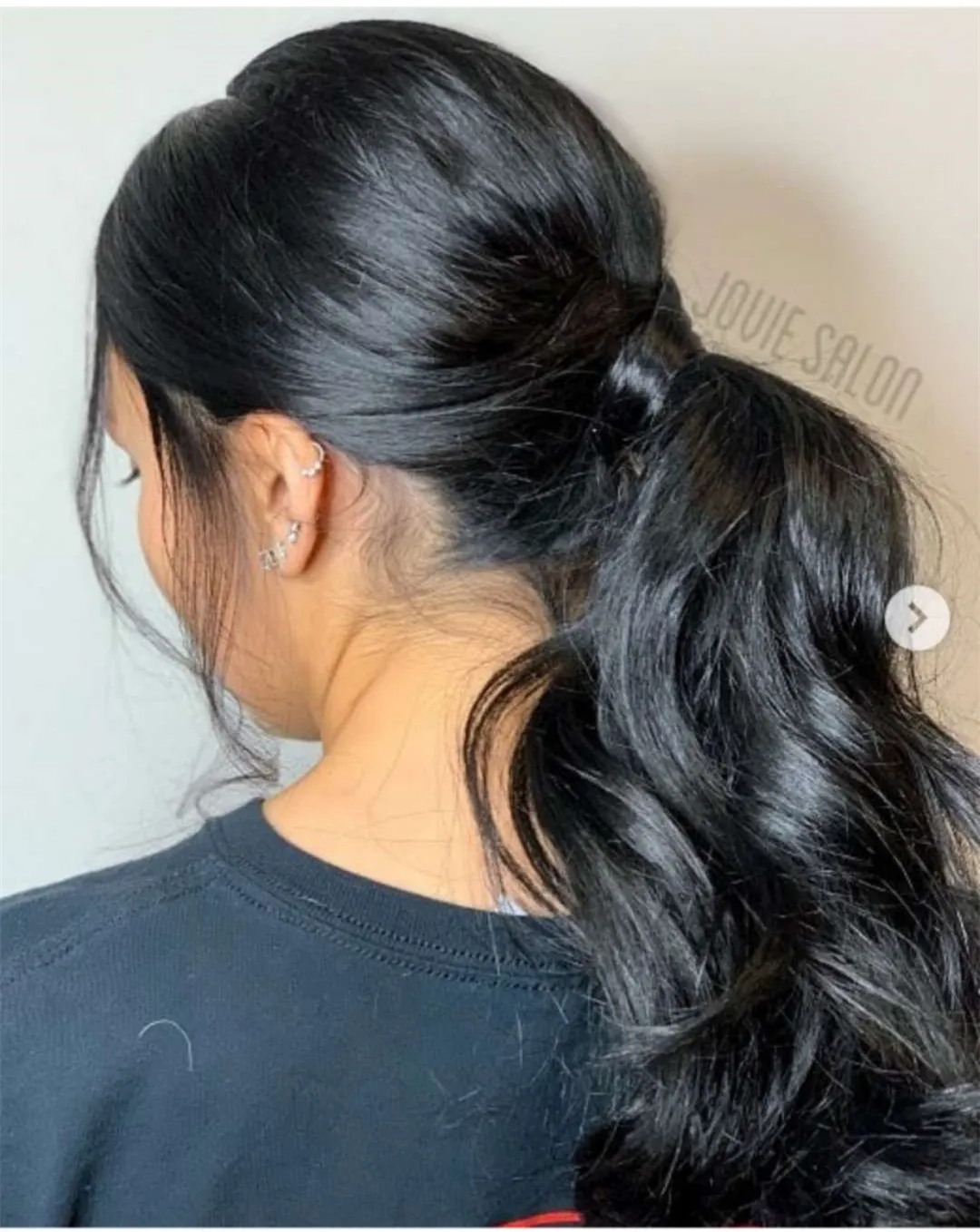 Rabo De Cavalo Com Cordão De Cabelo Humano Preto Natural Ondulado Longo  160g Macio, Confortável, Fácil De Usar, Onda Solta De $356,56 | DHgate, image size:1080x1358