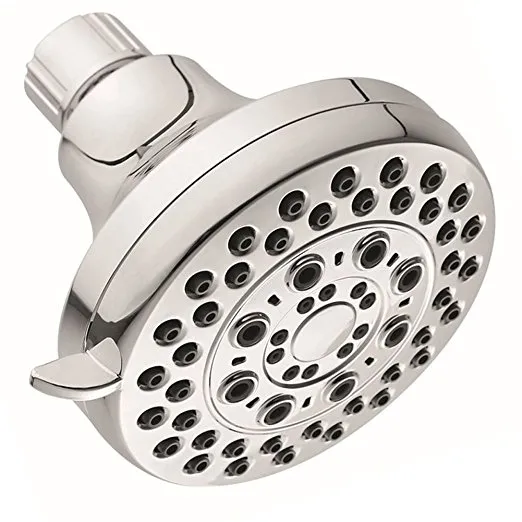 Bathroom Shower Heads Bathroom Shower Head Chrome Finish 4 inch High Pressure Shower Head Wall Mounted Showerheads with 5mode Showering x0907