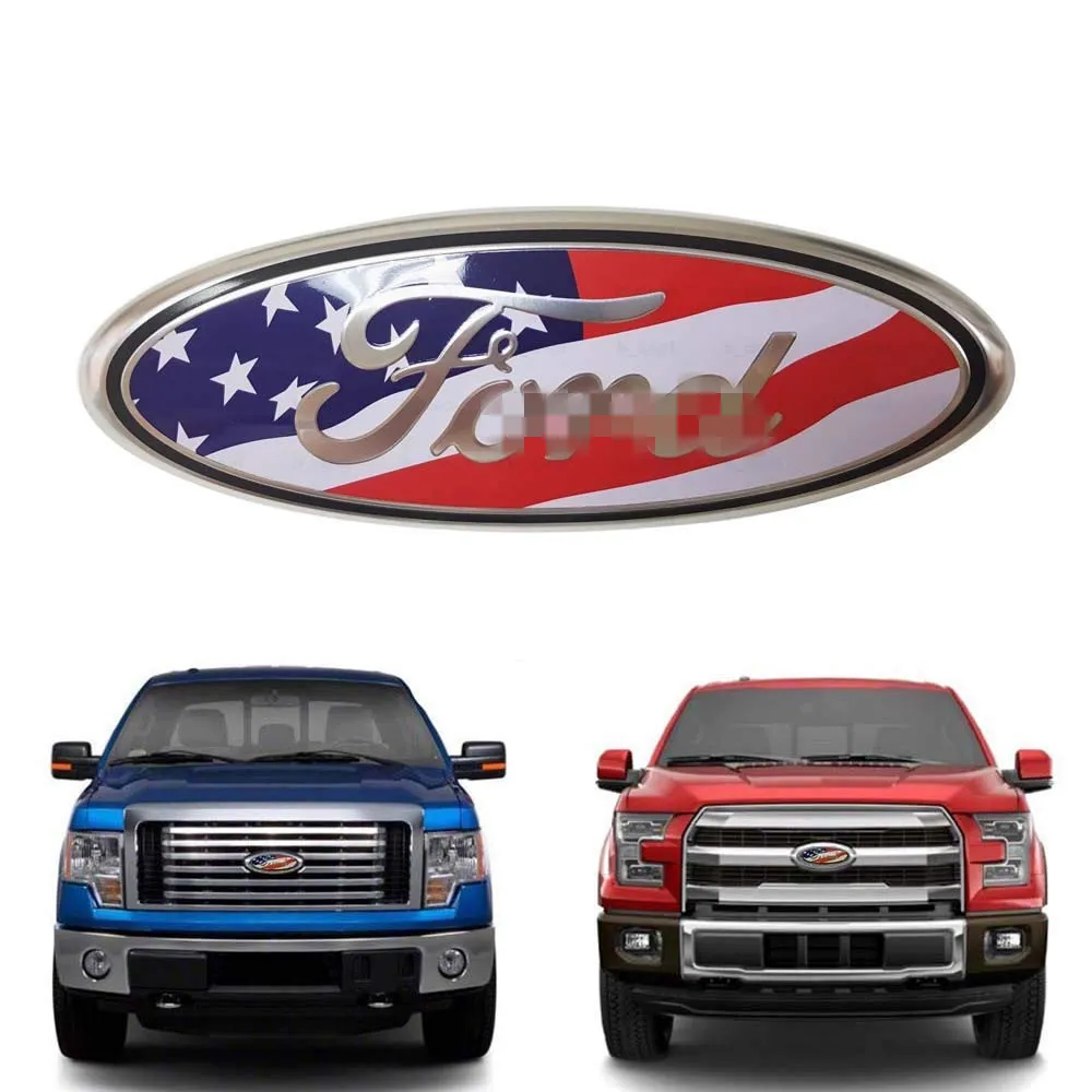 20042014 F150 Taillage de calandre avant Emblem OVAL 9QUOTX35QUOT Decal Badge Plate à signaler également pour F250 F350 Edge Explo5505432