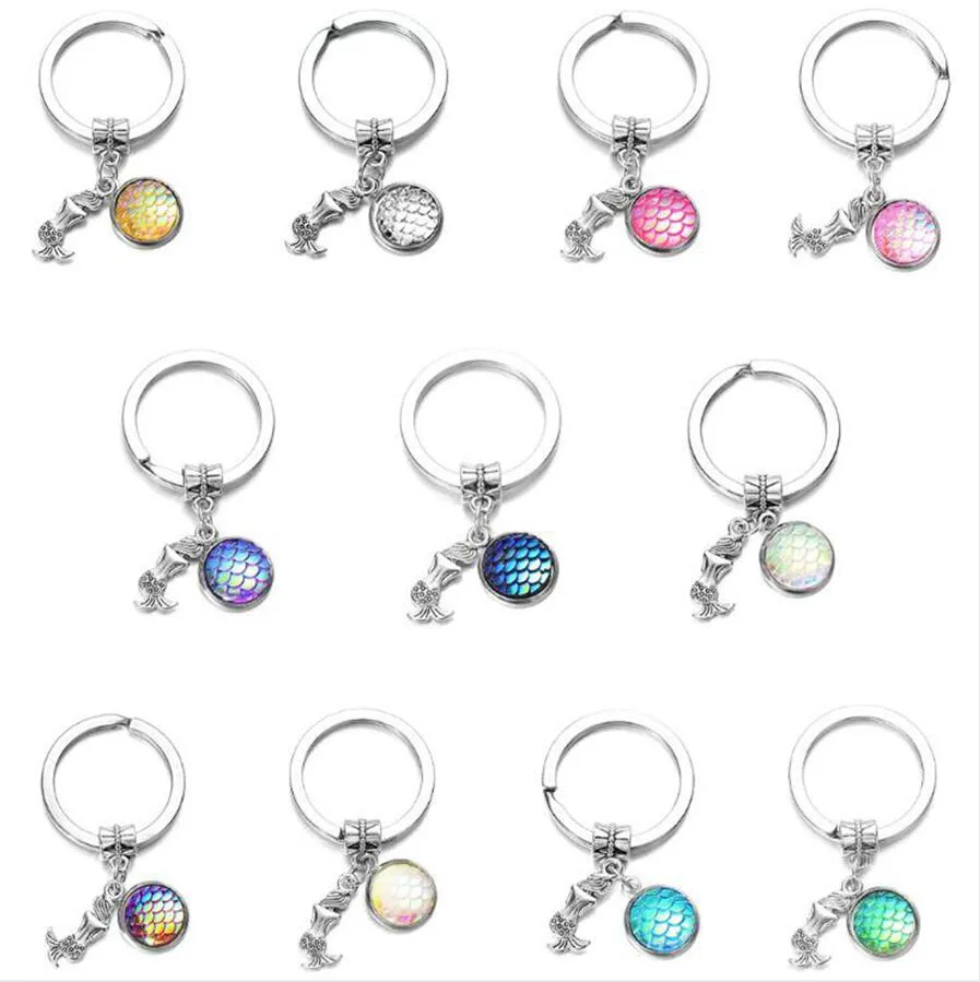 Customizable Mermaid Scale Keychain Pendant Wholesale Fashion Jewelry