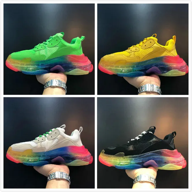 OG Best Kwaliteit Triple S Designer schoenen voor mannen Dames platform Sneakers Rainbow Bottom Mens Trainers 17FW Sneaker Casual Vintage Dad Shoe