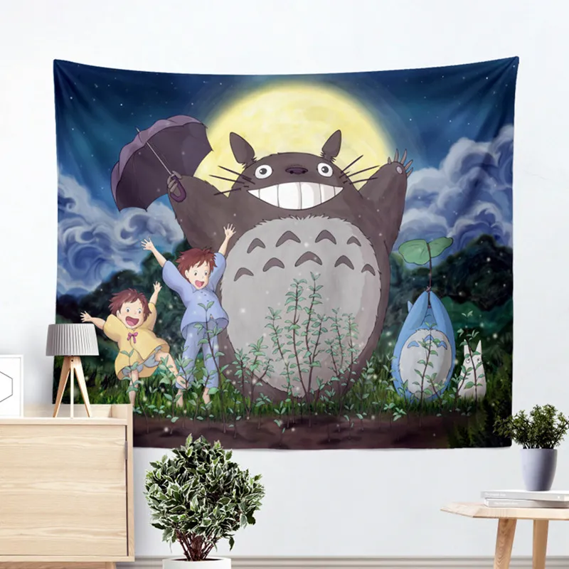 Modern Takashi Totoro Totoro Tapestry Kawaii Wall Decoration For