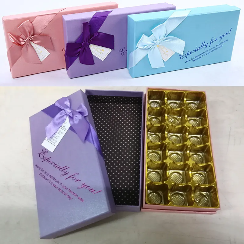 Valentijnsdag Chocolade Verpakking Box Moederdag 18 Roosters Geschenkdozen DIY Chocolade Candy Pakket Boxes Festival Gift Verpakking Box BH2945 TQQ