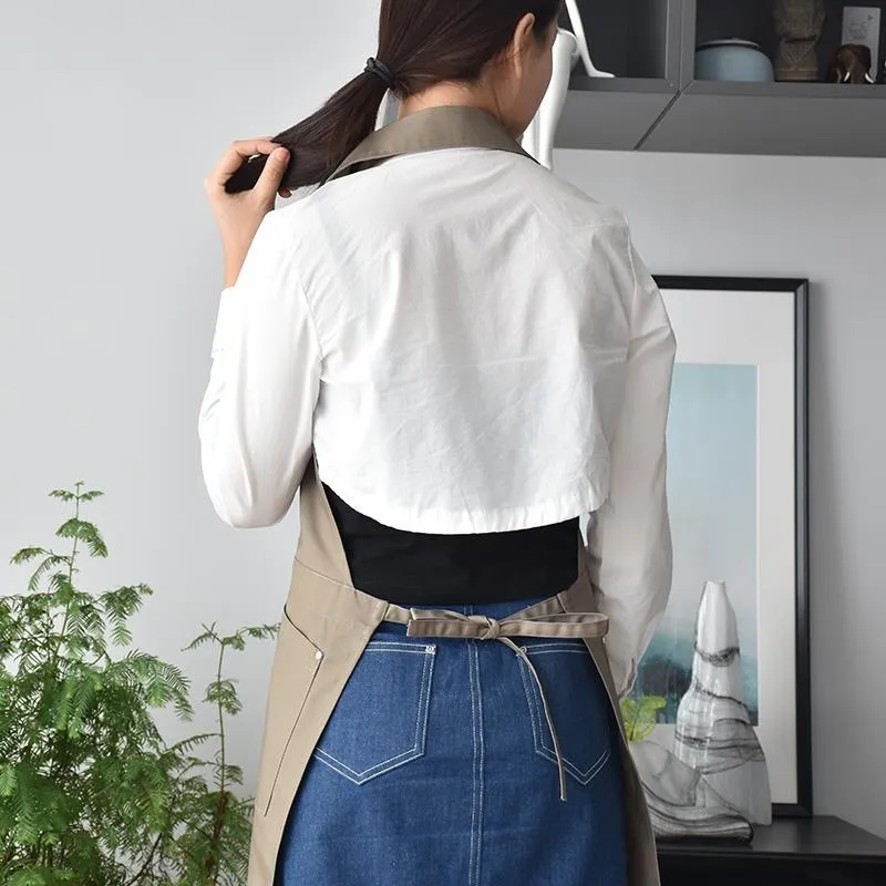 Novo Cabeleireiro Estilista Colete Barbeiro Blusa Aventais De