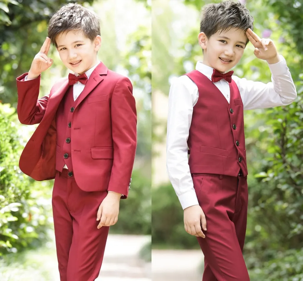 Trajes de moda de verano para niños, trajes de fiesta de bodas, trajes de boda negros, ropa Formal para niños grandes, 4 Uds.