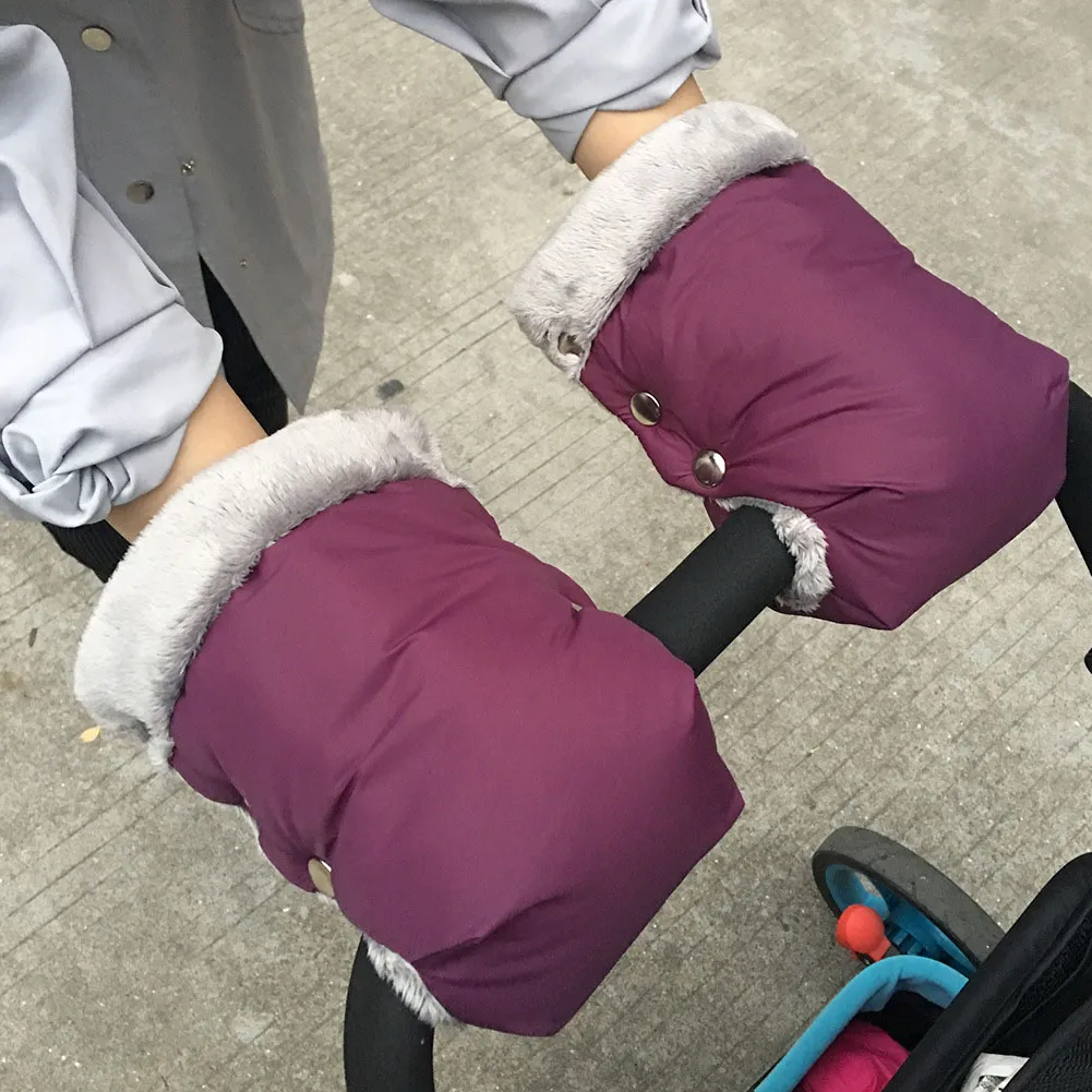 Winter pram hand muff baby carriage pushchair warm Fur Fleece hand