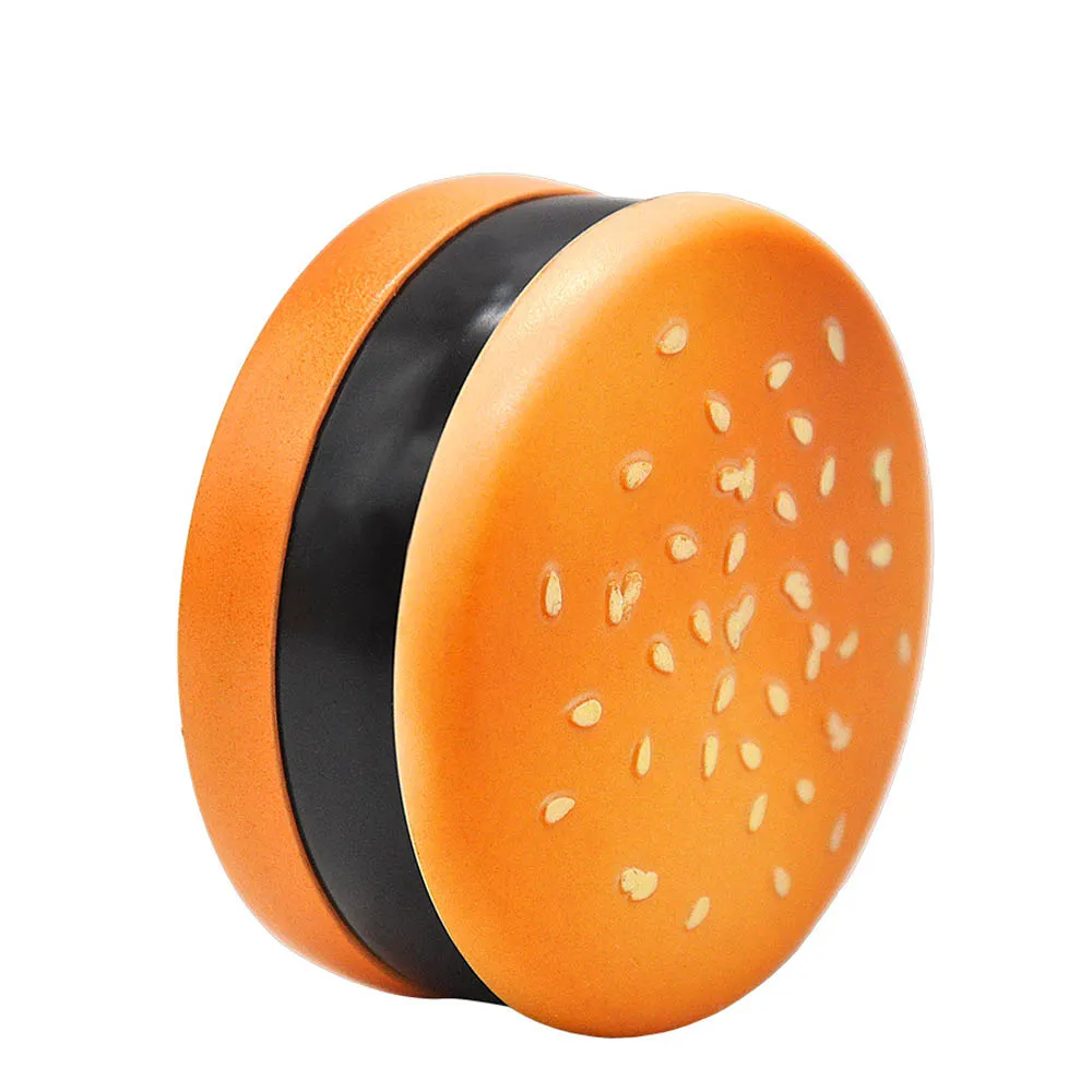 Biscotto Biscotto Hamburger Lega di zinco Metallo Fumatore Herb Grinder 3 pezzi 55 MM Denti di squalo Metallo Spice Herb Grinder Spice Crusher Hand Muller