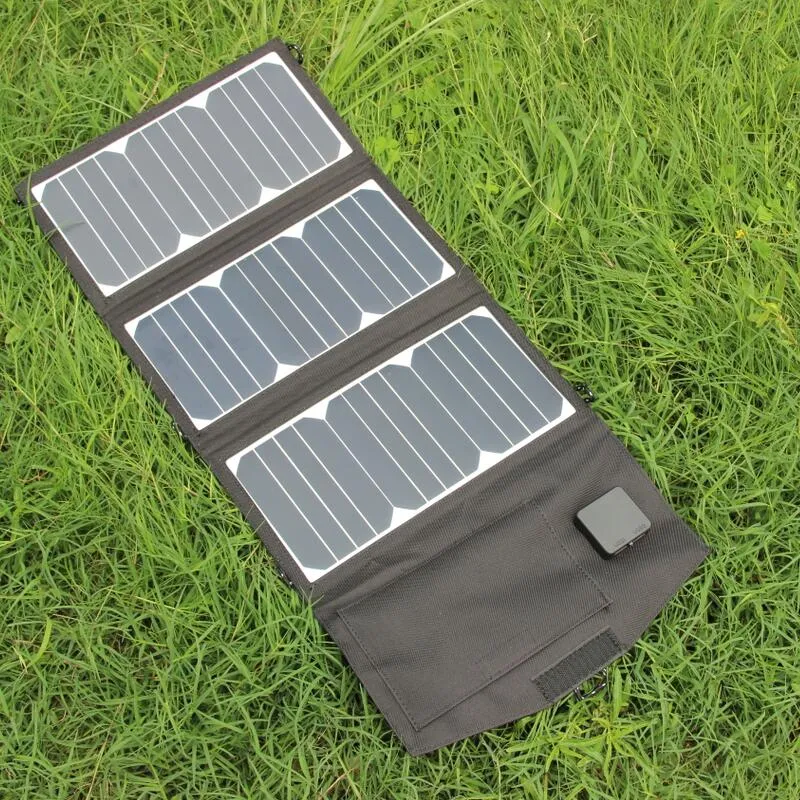Sunpower 27W 5V Panneau solaire Chargeur solaire pour téléphone Chargeur de batterie Voyage Étanche Pliable / Portable Livraison gratuite