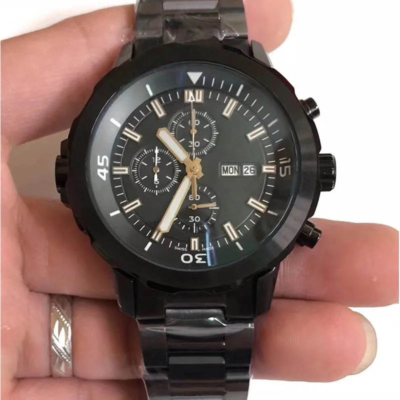 Nuevos relojes para hombre Relojes de movimiento de cuarzo de alta calidad Cronógrafo Reloj masculino Calendario Fecha Pantalla Reloj de pulsera militar de lujo Montr336M