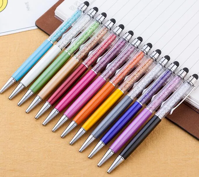 21 Färg Diamond Crystal Pen Fountain Pen Ball Gift Ballpoint Novely Zakka Escri