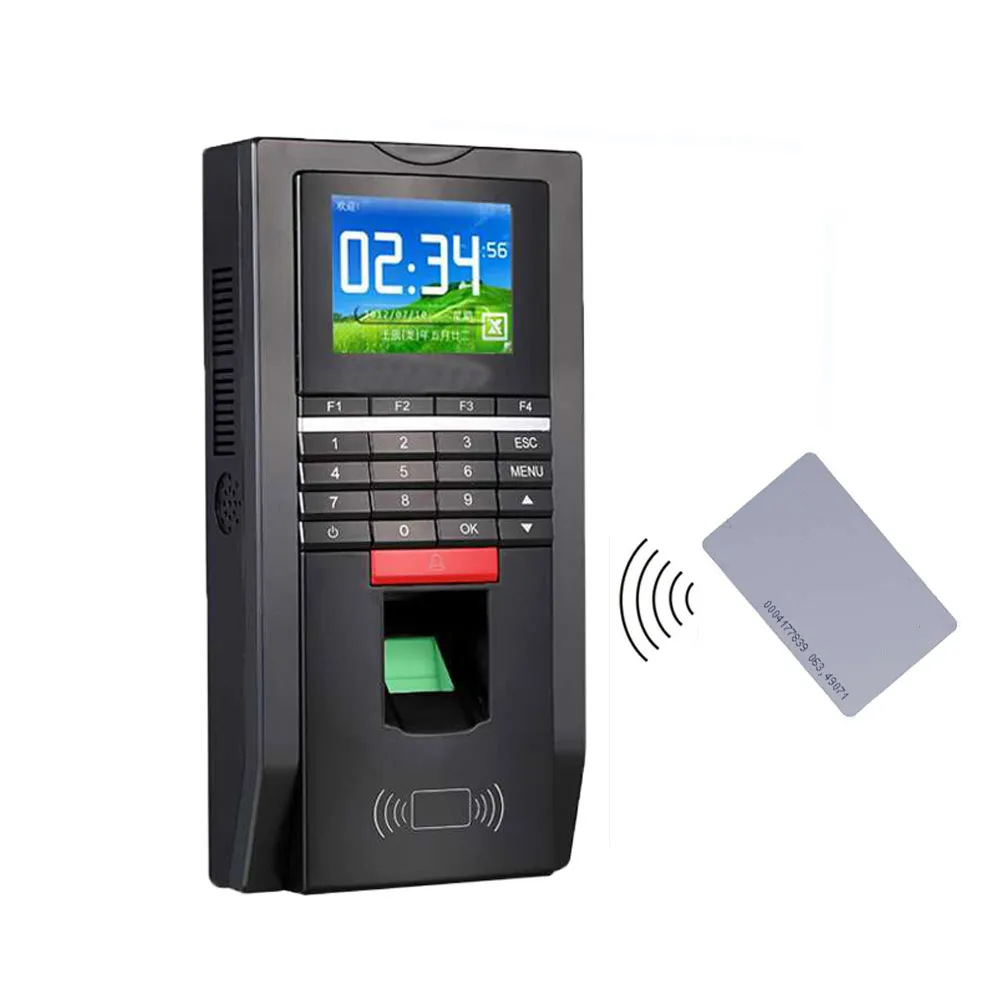 Système de contrôle d'accès à la porte d'empreintes digitales biométriques et présence de temps TCP / IP CARTRE RFID 125KHz, SN: F131