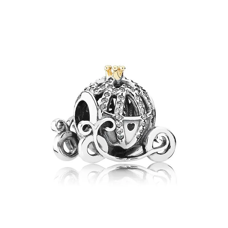 Autentyczne 925 Sterling Silver Dyni Urok Zestaw Oryginalne Pudełko na Pandora DIY Bransoletka Kryształowe Koraliki Charms Klasyczne Akcesoria Mody