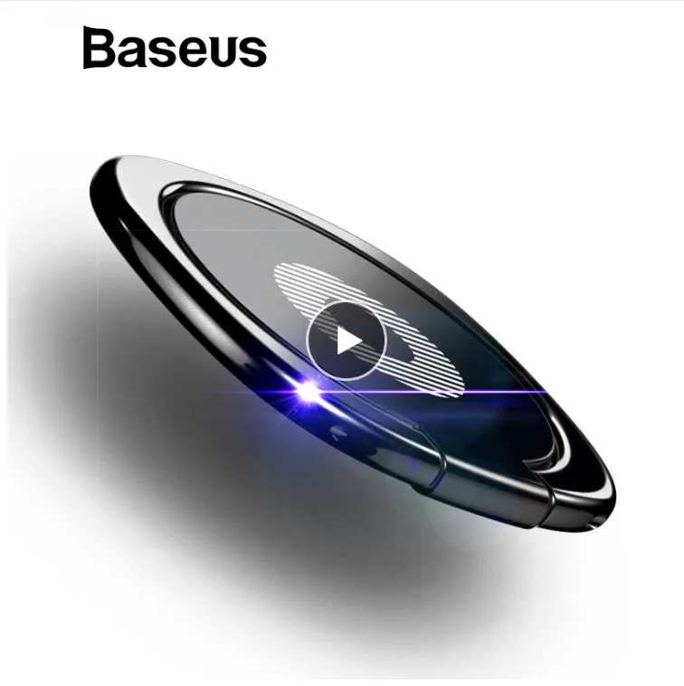 Baseus المعادن البنصر حامل لفون XS 8 Samsung Phone Ring حامل الهاتف المحمول حامل للحصول على حامل الهاتف المغناطيسي سيارة حامل
