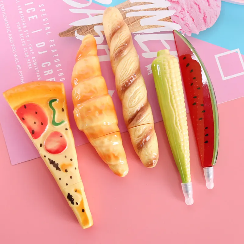 Pizza Hot Dog Ballpoint Pens Bread Pen Ball Pens Student School Writing Supplies