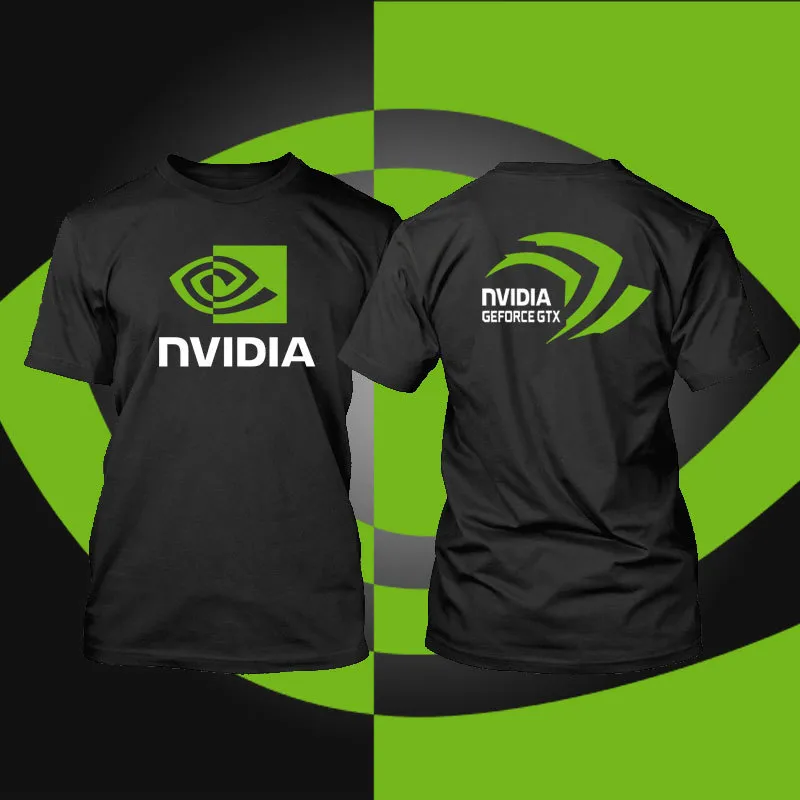 Intel Nvidia Erkekler T Gömlek Geforce Gtx Oyun Erkekler T-shirt Camisetas Bilgisayar Çevre Birimleri Moda Yenilik Y19060601