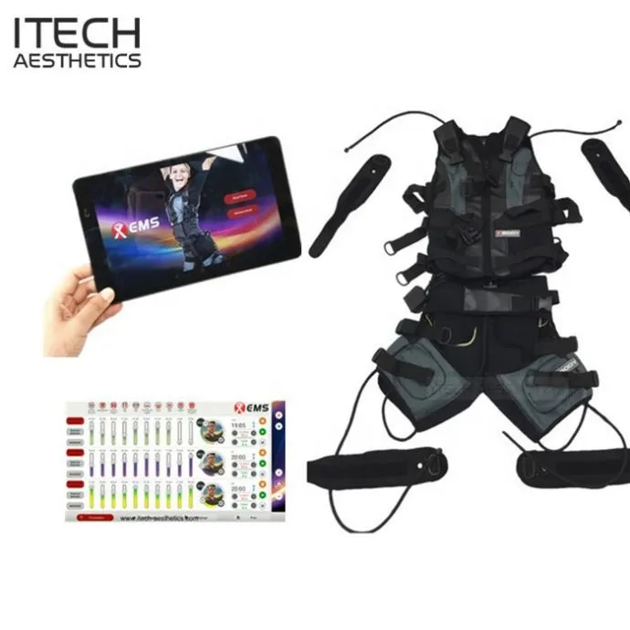 Wireless Body EMS Training Machine Fitness Suit Jacket Vest Xbody stimolazione muscolare Pad Control Sport club Gym Indoor outdoor