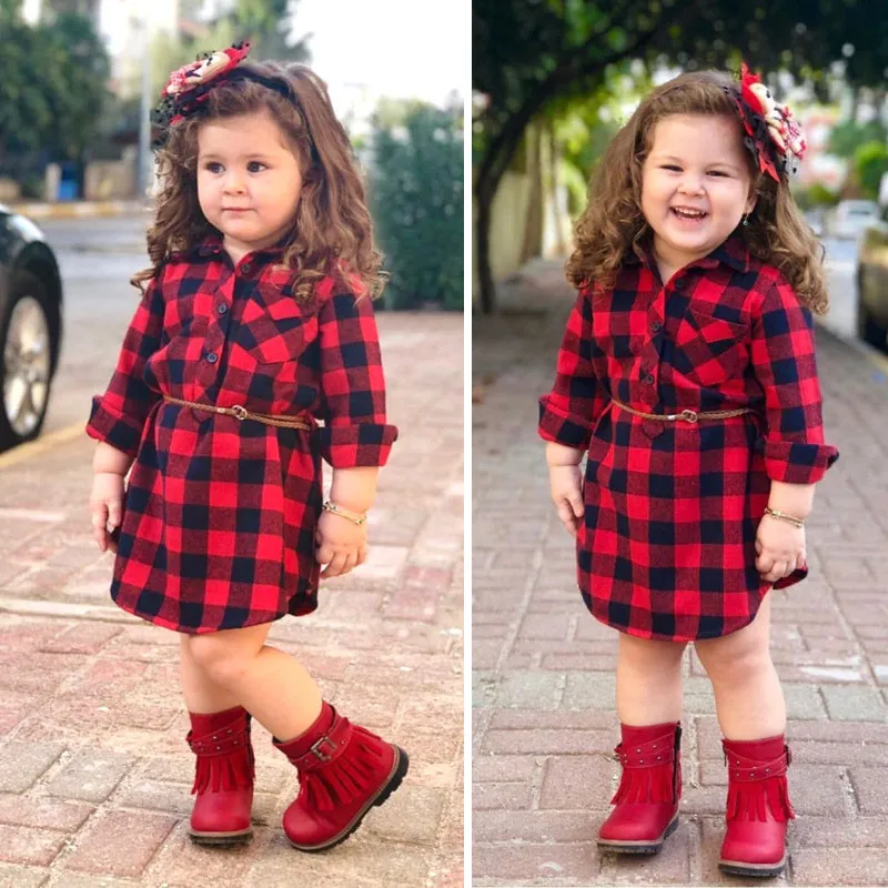 Red plaid shirt girls hotsell