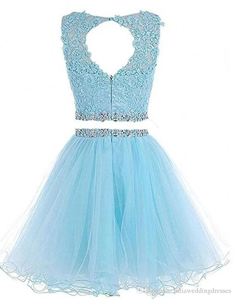 two piece homecoming dresses short Two Pieces Homecoming Dress,Short Prom Dress ,Dresses For Graduation P –  DressesTailor main image 0