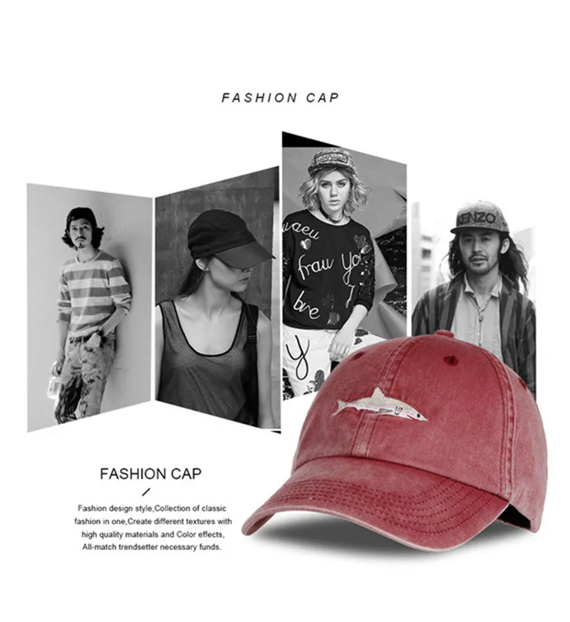 2021 baseball hat washed embroidery peaked cap wild trendy men and women sun protection caps2807045