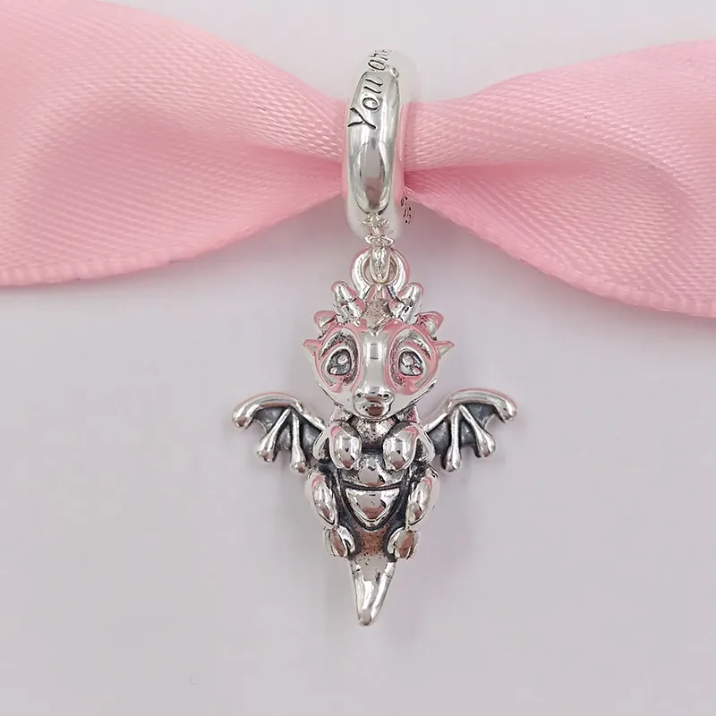 Andy Jewel Authentic 925 Sterling Silver Beads You Are Magic Dragon Dangle Charm Charms past European Pandora Style Jewelry armbanden ketting 798337