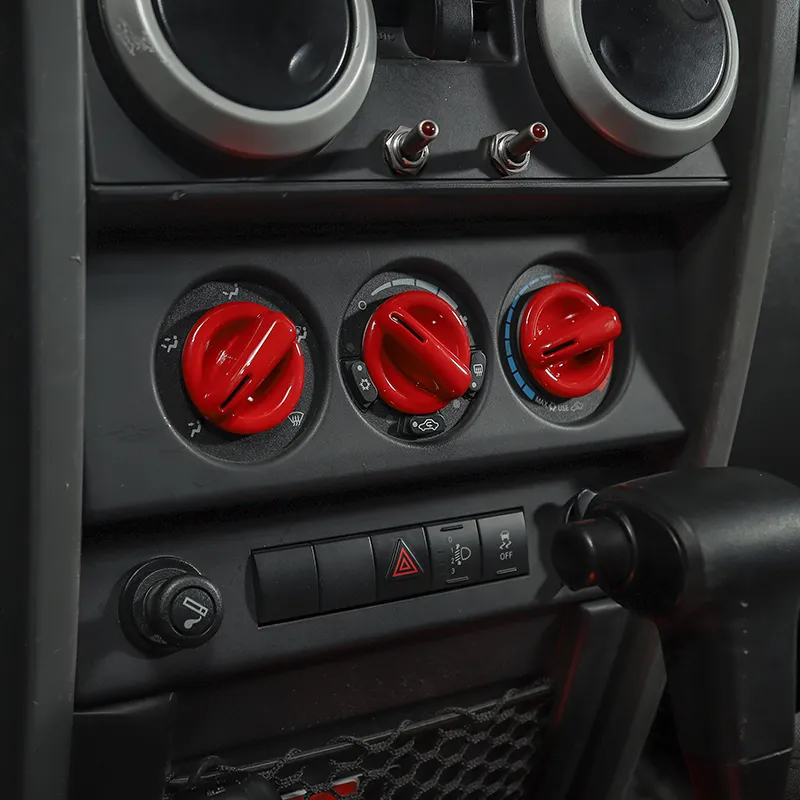 ABS Car Condin Swtich Button Decoration Cover pour Jeep Wrangler JK 2007-2010 ACCESSOIRES INTÉRIEURES DE CAR
