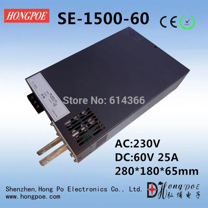 Freeshipping AC110 or 230V DC 0-60v power supply 60V 25A ac -dc 60V adjustable power AC-DC High-Power PSU 1500W