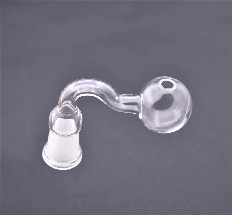 10 14 18 mm männliche weibliche Glaspfeife Klares dickes Pyrexglas Ölbrenner Wasserpfeifen für Bohrinseln Glasbongs Adapter 30 mm große Schüsseln zum Rauchen