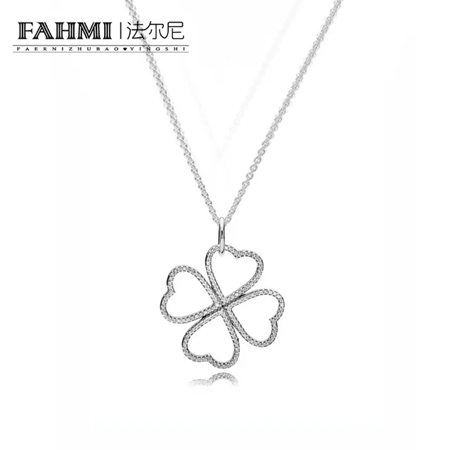 FAHMI 100% Стерлингового Серебра 925 Кулон Шарм Ожерелья Женщины Ожерелья Оптовая Подарок Ювелирных Изделий