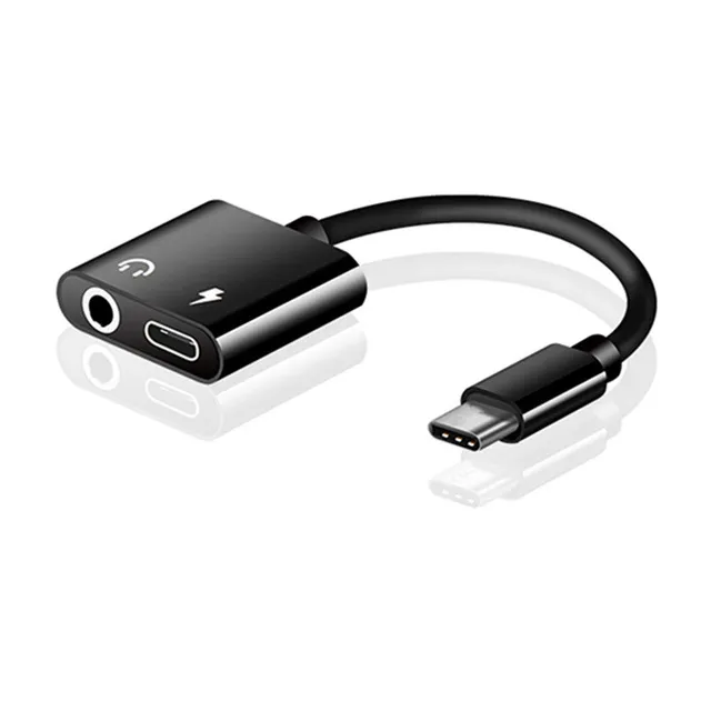 Câble audio AUX 3,5 mm 2 en 1 Adaptateur audio USB Type C de charge pour Leeco le Max 2 / Pro Câble chargeur USB-C Car USB-C pour Xiaomi Samsung