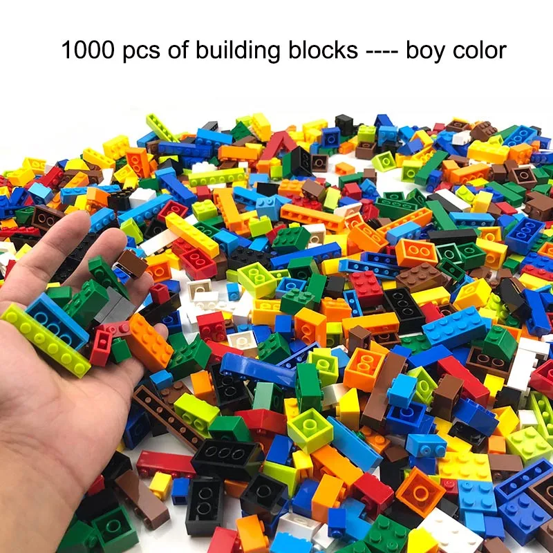 1000 pcs of Boy Color Educational DIY Bulk Australian Building Block Brick Kindergarten Recommendation Popular Toy With Starter Instruction