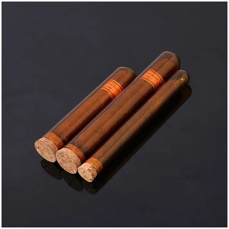 Wholesale Unbreakable Split Glass Test Tube With Cork Round Bottom 18mm X 180mm Ideal For Cigar