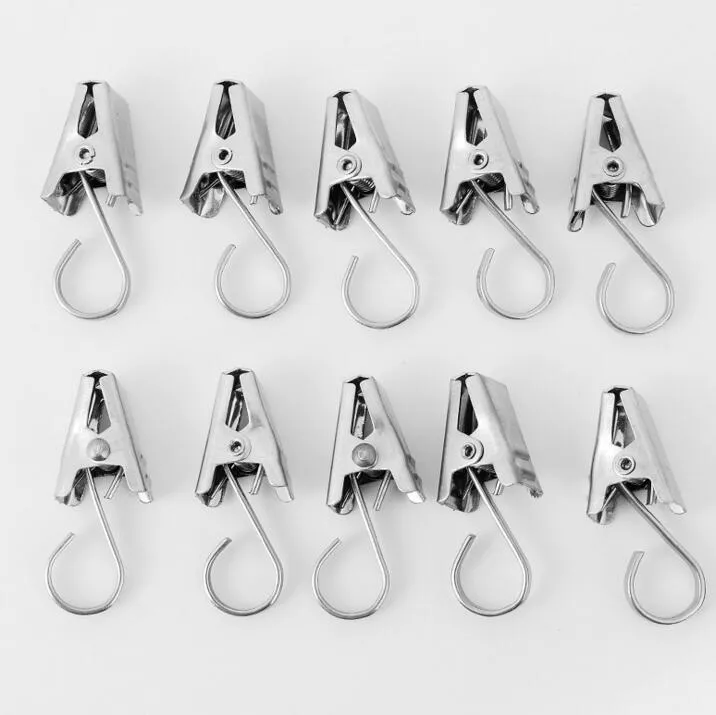 para HUAZIZ 50 pcs Clips de Cortina Metal con Ganchos,Pinzas Cortinas con Gancho,Clips Cortinas de Acero Lnoxidable para Colgar Cortinas de Ventana/Ducha,Fotos,Decoración del Hogar vemax.es