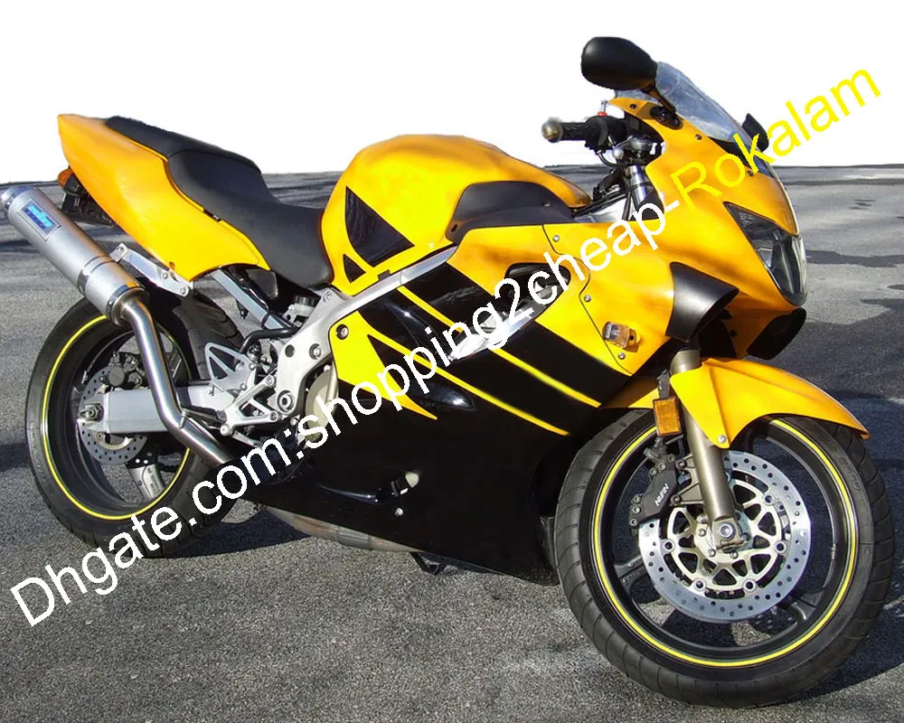F4 ABSプラスチックフェアリングフィッティングホンダCBR600 CBR 600 600Fの人気モーターバイク黄色いカウリングセット1999 2000 99 00（射出成形）