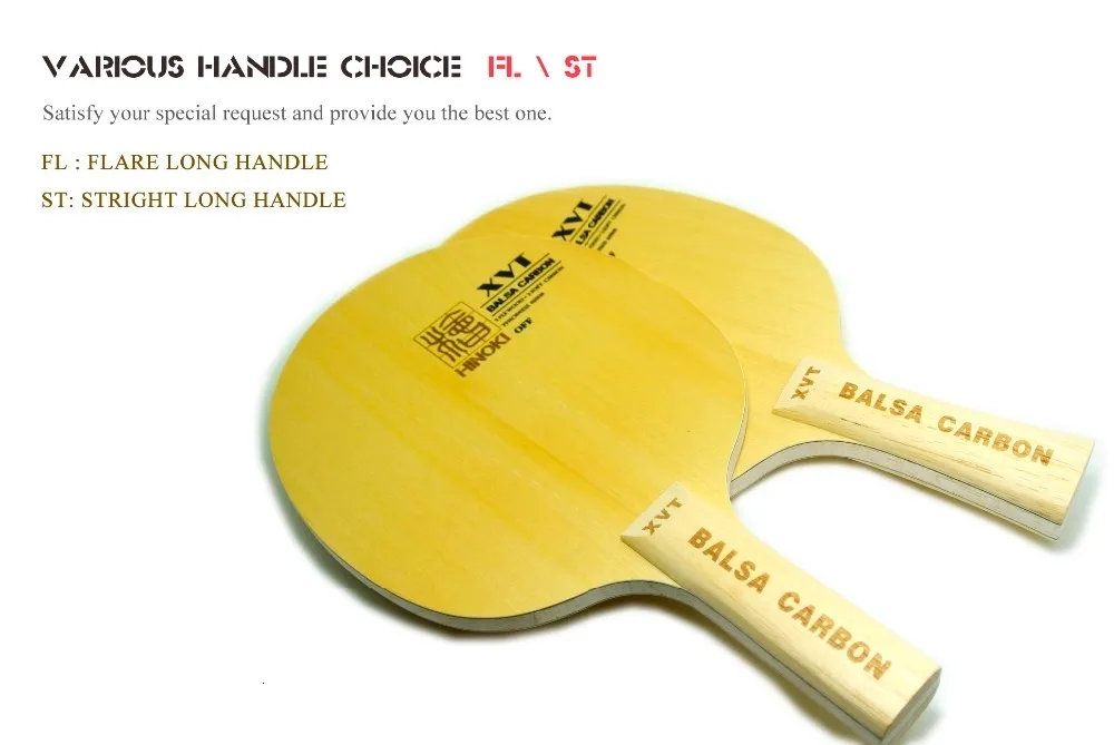 Original Lightest XVT BALSA Carbon Table Tennis Paddle/ Table Tennis