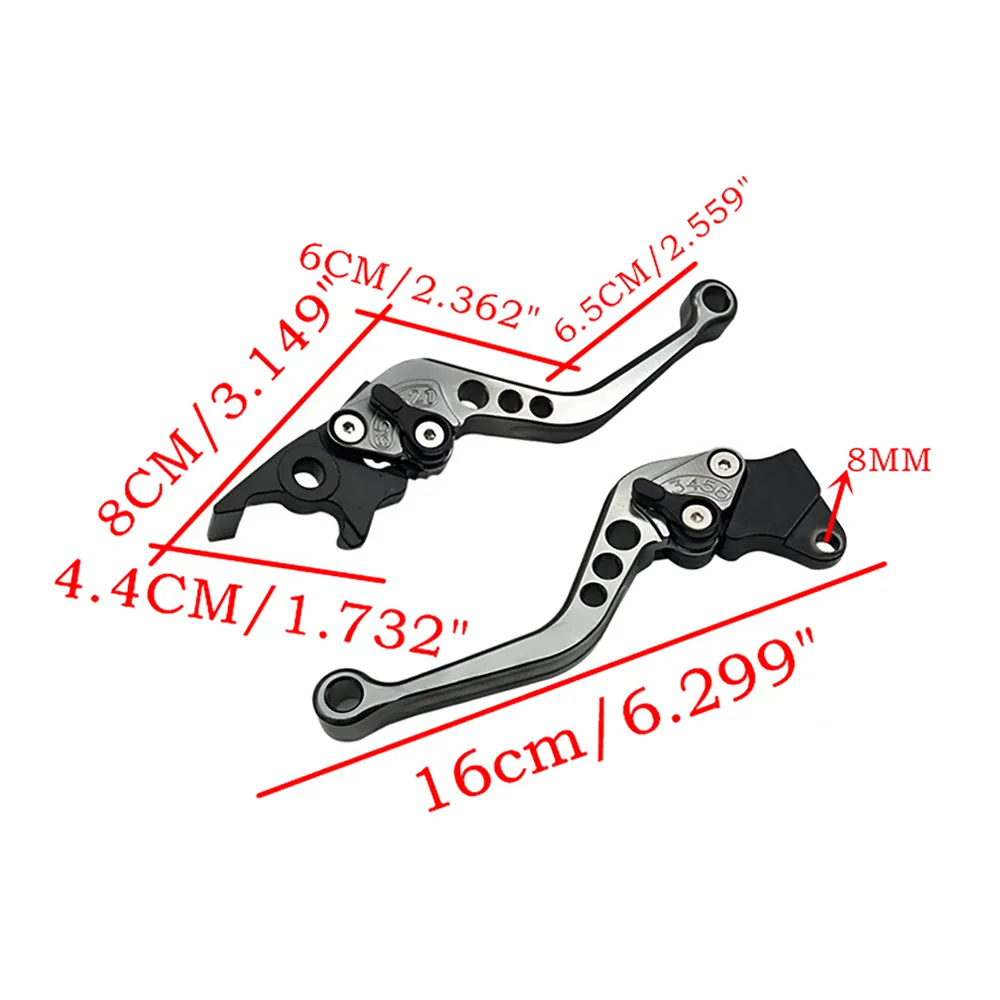 Alça de freio de motocicleta em liga metálica gy6 cnc alavanca de freio de embreagem de alta qualidade adequada para modificação de moto 8624834