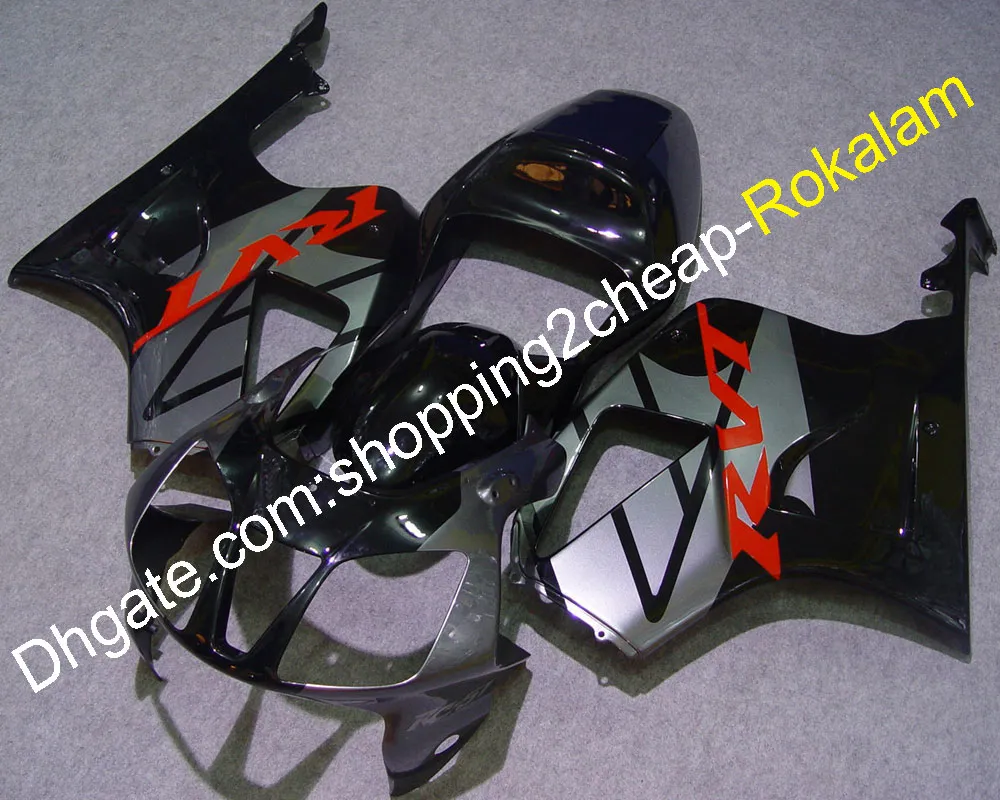 Honda Fairing VTR1000 RC51 SP1 SP2 RVT1000R 2000 2001 2002 2003 2004 2005 2006 블랙 그레이 완성 된 페어링