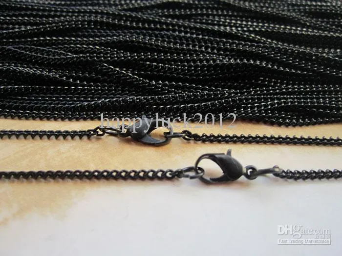 BronzeSilverBlackGoldCopper RedGunmetal Black Necklace Chain Pocket Watch  Chain With Lobster Clasp 2mmx3mm 22inch 100p9709442 From Frhd, $28.58